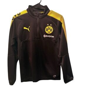 2017-18 Borussia Dortmund Puma 1/4 Zip Fleece Pullover